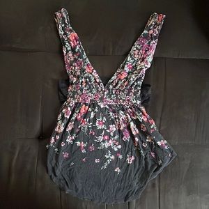 Floral and lace top